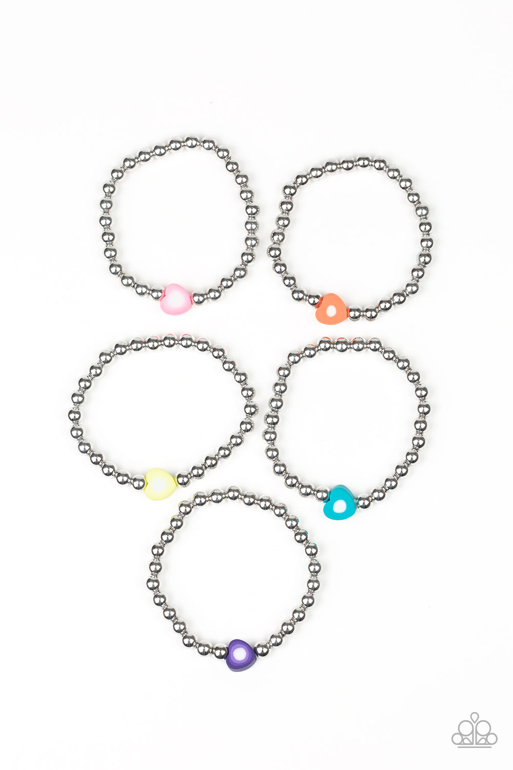 Starlet Shimmer – Bead and Heart Bracelet