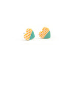 Load image into Gallery viewer, Striped-Pattern Shaped Earrings - Blue
