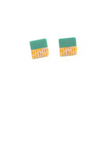 Load image into Gallery viewer, Striped-Pattern Shaped Earrings - Blue
