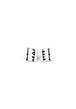 Load image into Gallery viewer, Black and White Abstract Earrings
